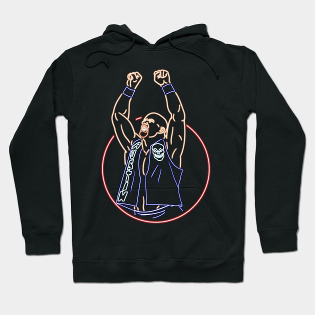 Stone cold neon bg Hoodie by AJSMarkout